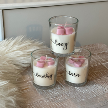 Load image into Gallery viewer, Personalised Love Hearts Mini Candle
