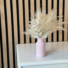 Load image into Gallery viewer, Pink Milk Bottle Vase with Dried Flowers
