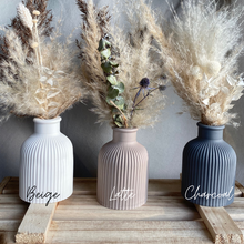 Load image into Gallery viewer, Ribbed Vase with Dried Flower Arrangement

