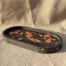 Load image into Gallery viewer, Trinket Tray-Charcoal with Gold, Silver or Rose Gold Leaf
