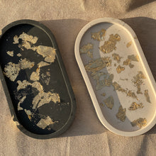 Load image into Gallery viewer, Trinket Tray-Beige with a choice of Gold, Silver or Rose Gold Foil
