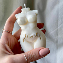 Load image into Gallery viewer, Freya Candle with Stretch Marks on Tummy
