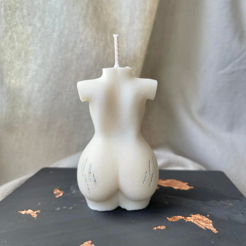 Freya Candle with Stretch Marks on Hips/Bum