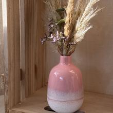 Load image into Gallery viewer, Bud Vase, Pink with Dried Flower Arrangement
