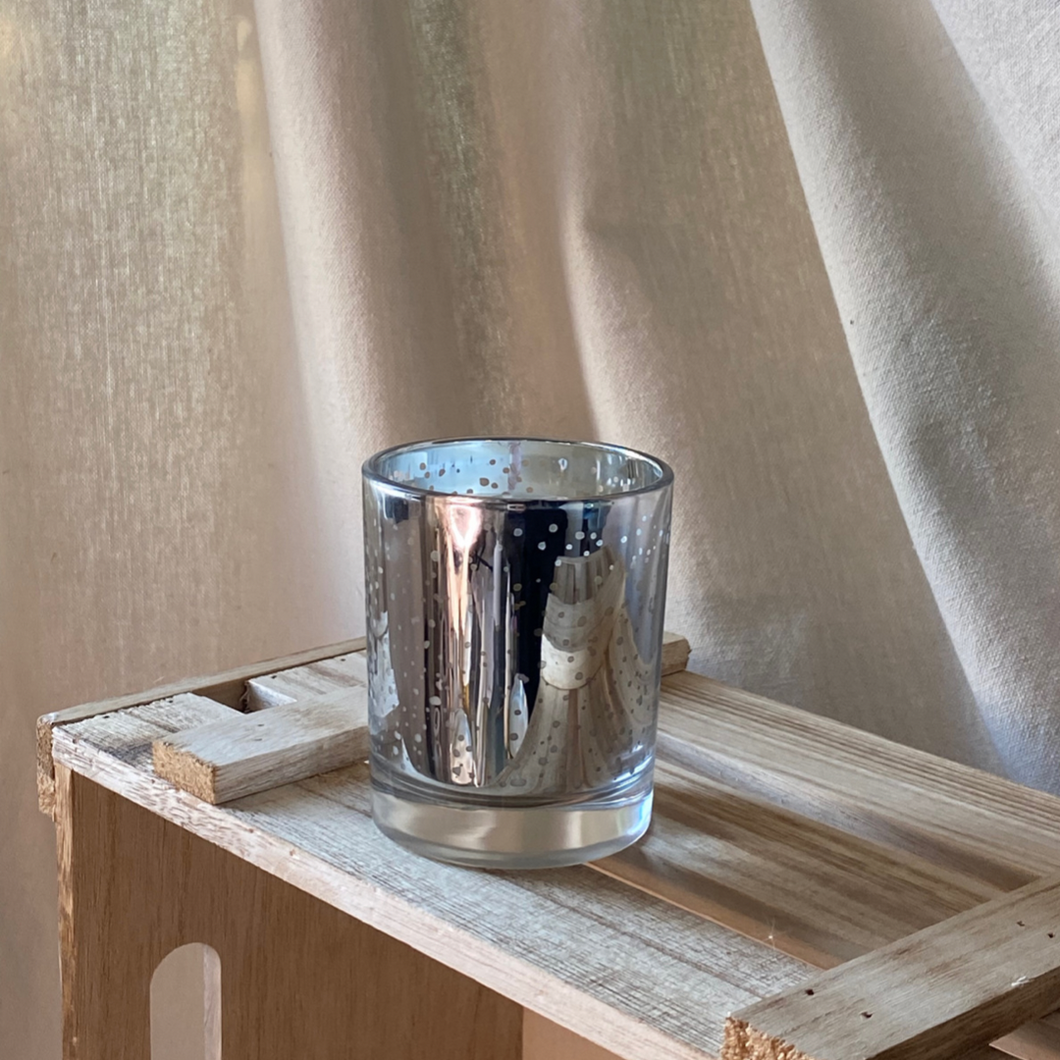 Silver Sparkle Christmas Candle Jar - options available