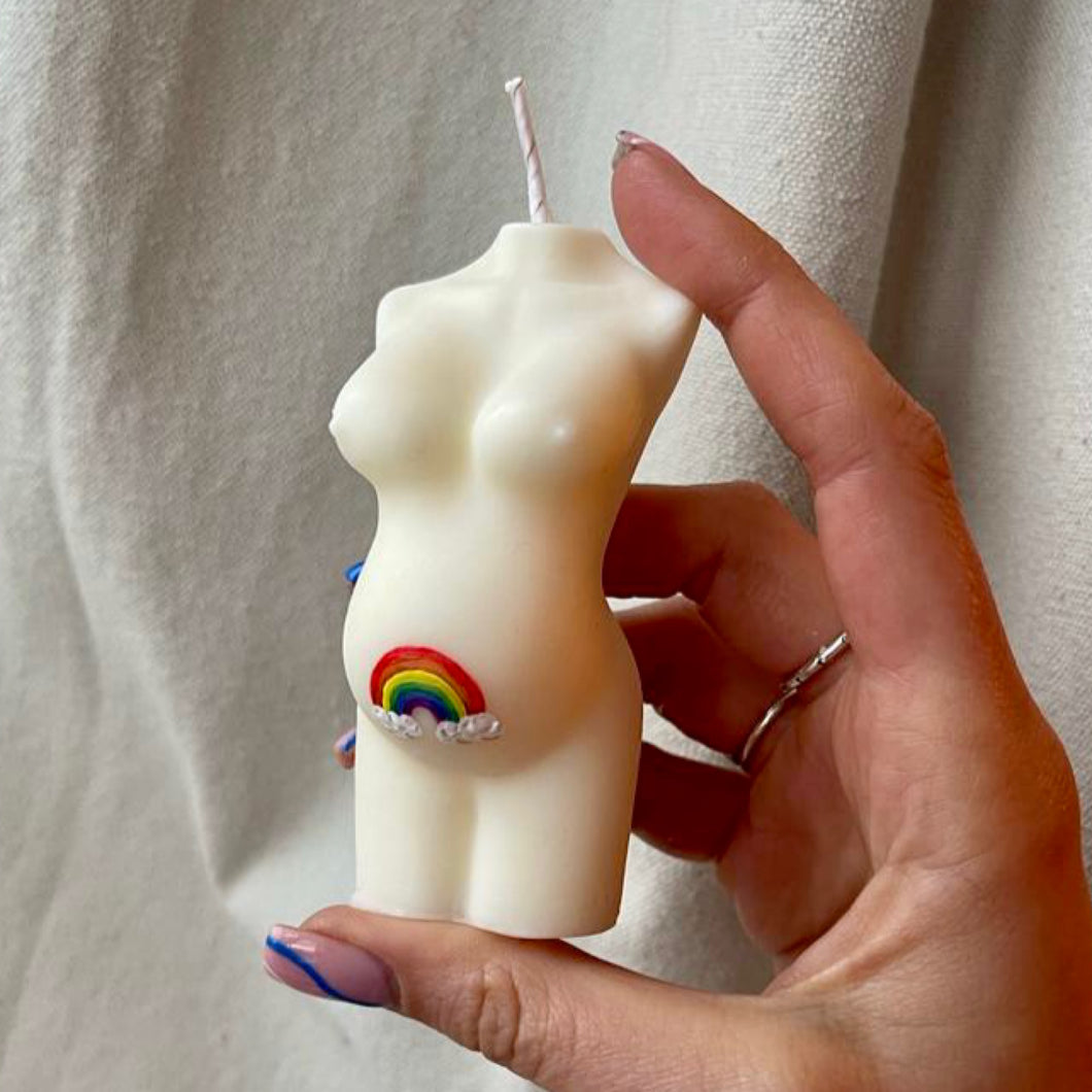 Rainbow Baby Pregnancy Candle