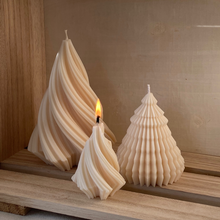 Load image into Gallery viewer, Large Spiral Christmas Tree Candle

